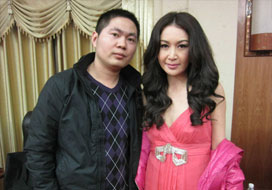 广州华润与明星合影