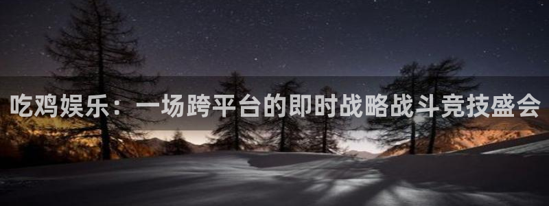 华润娱乐官方网站入口：吃鸡娱乐：一场跨平台的即时战略战斗竞技盛会